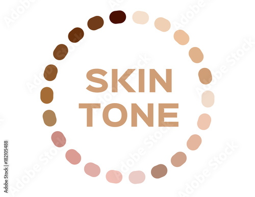 skin tone color infographic vector