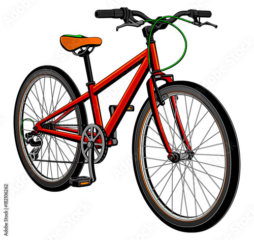 Mountain bike, realistic vector