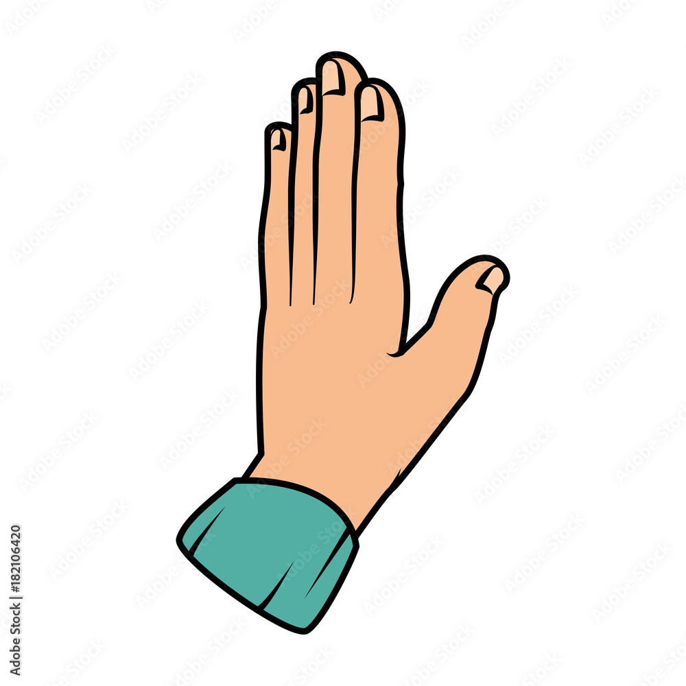 hand giving the five vector illustration design hand giving the five vector illustration design