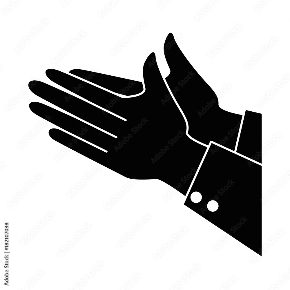 Obraz premium hands applauding isolated icon vector illustration design