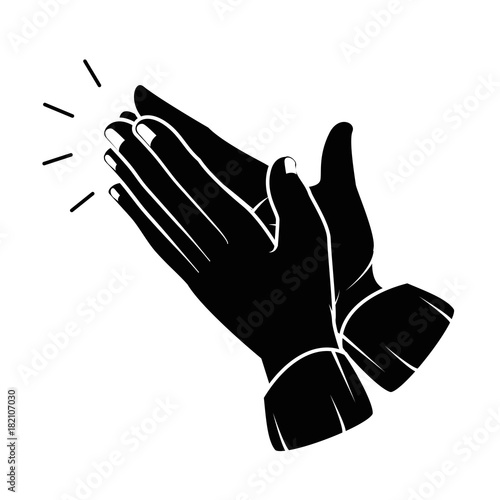 hands applauding isolated icon vector illustration design
