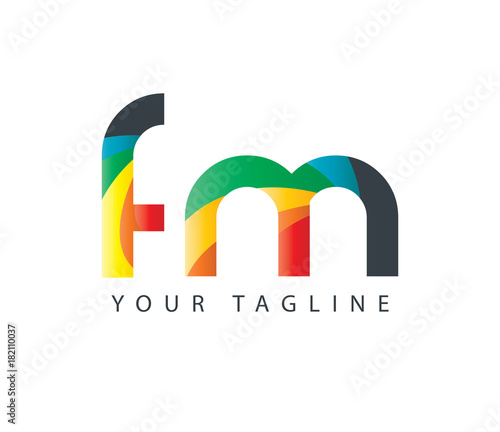 Initial Letter FM Design Logo