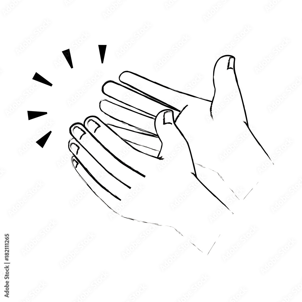 Obraz premium hands applauding isolated icon vector illustration design