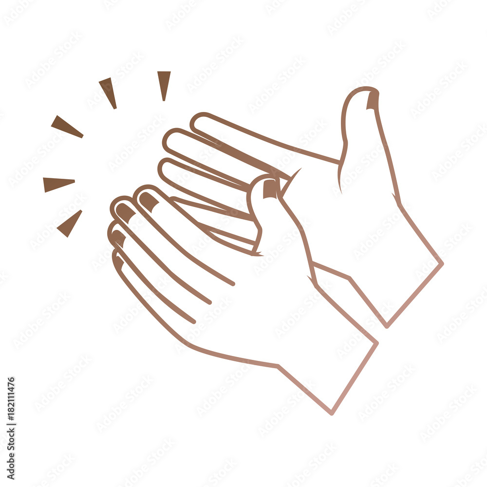 hands applauding isolated icon vector illustration design hands applauding isolated icon vector illustration design