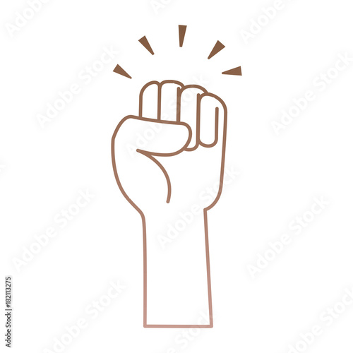 hand up fist icon vector illustration design