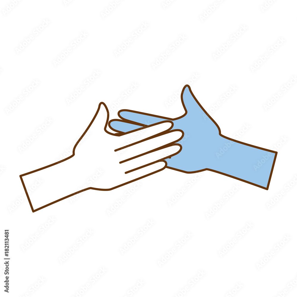 hands giving the five vector illustration design hands giving the five vector illustration design
