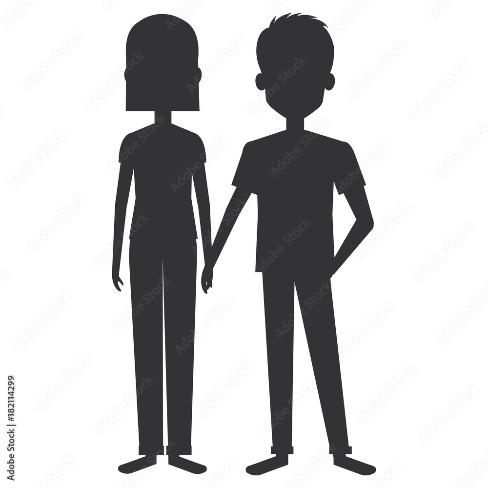 custom made wallpaper toronto digitallovers couple avatars characters vector illustration design