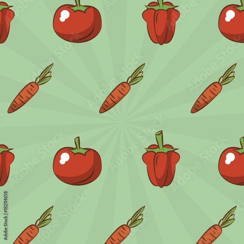 Tomatos carrots and pepper background