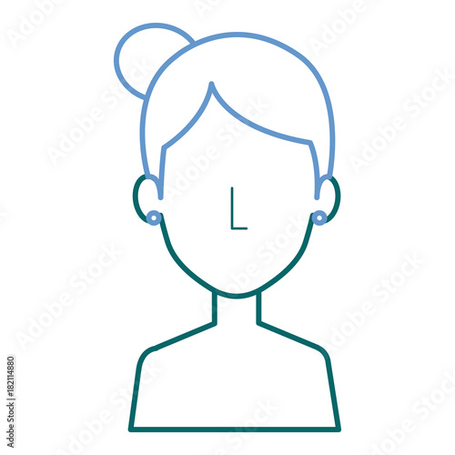 Wallpaper Mural beautiful woman shirtless avatar character vector illustration design Torontodigital.ca