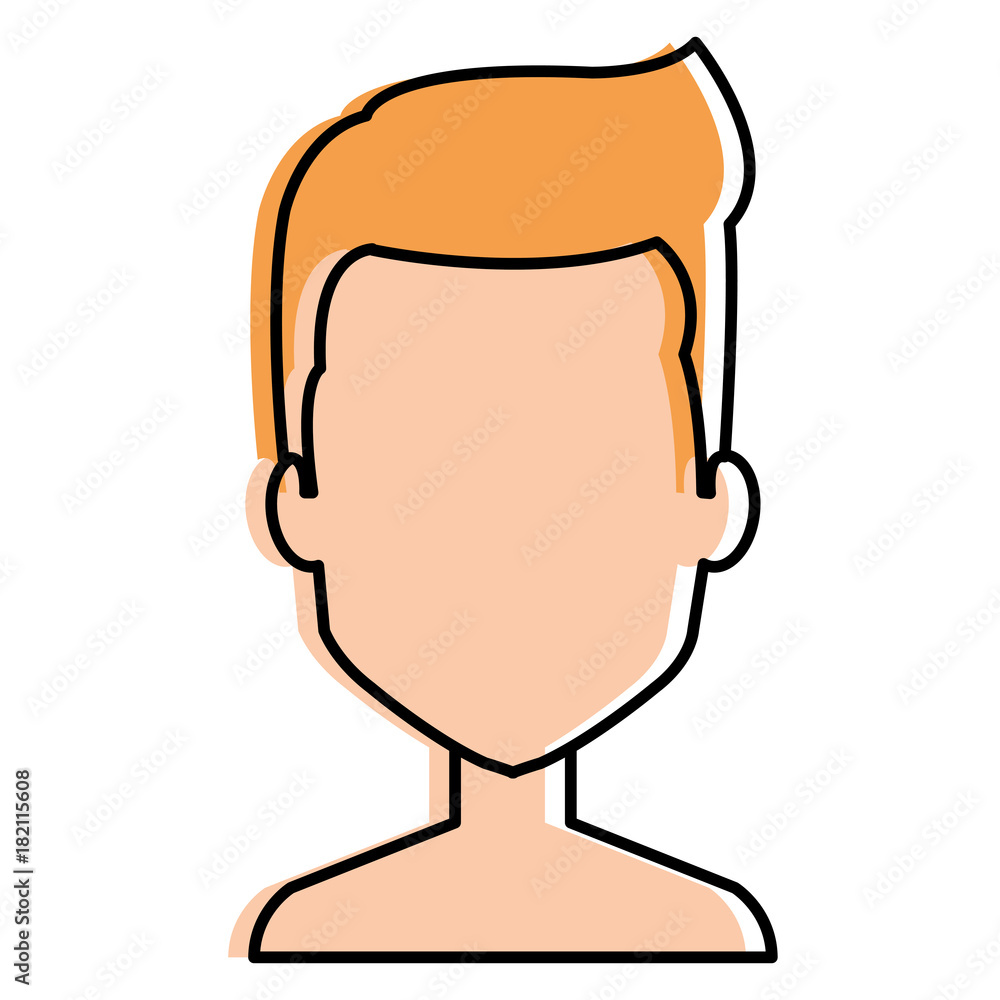 young man shirtless avatar character vector illustration design young man shirtless avatar character vector illustration design