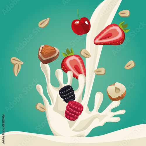 Oatmeal healthy food icon vector illustration graphic design