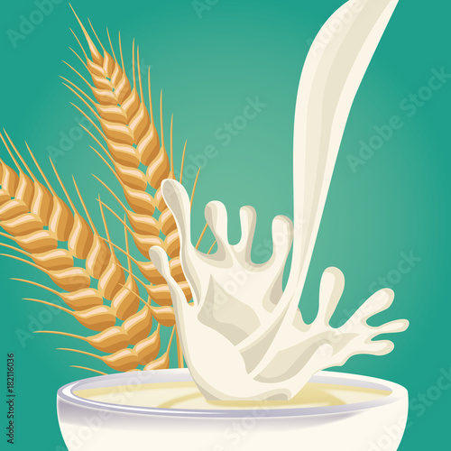 Oatmeal healthy food icon vector illustration graphic design