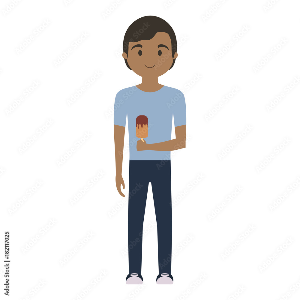 man with ice cream vector illustration man with ice cream vector illustration