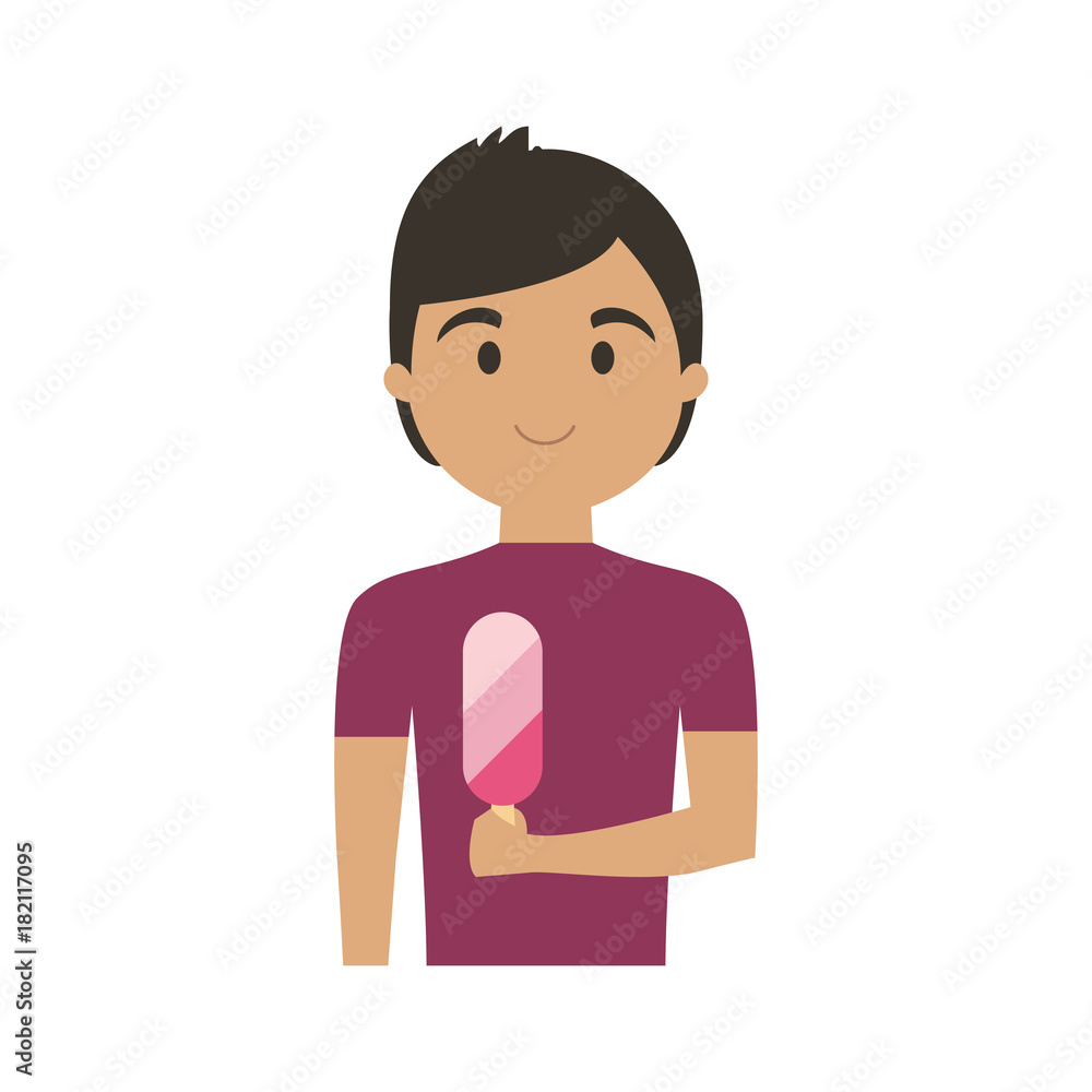 man with ice cream  vector illustration