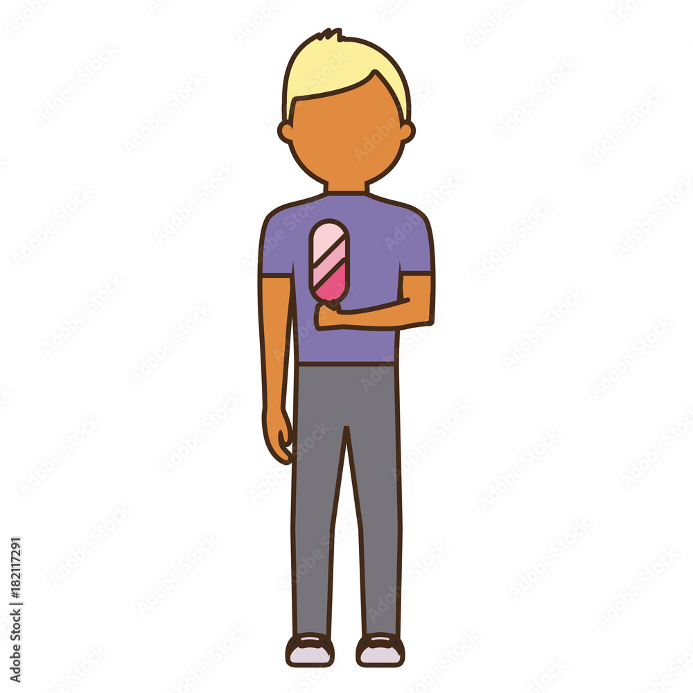 man with ice cream vector illustration man with ice cream vector illustration
