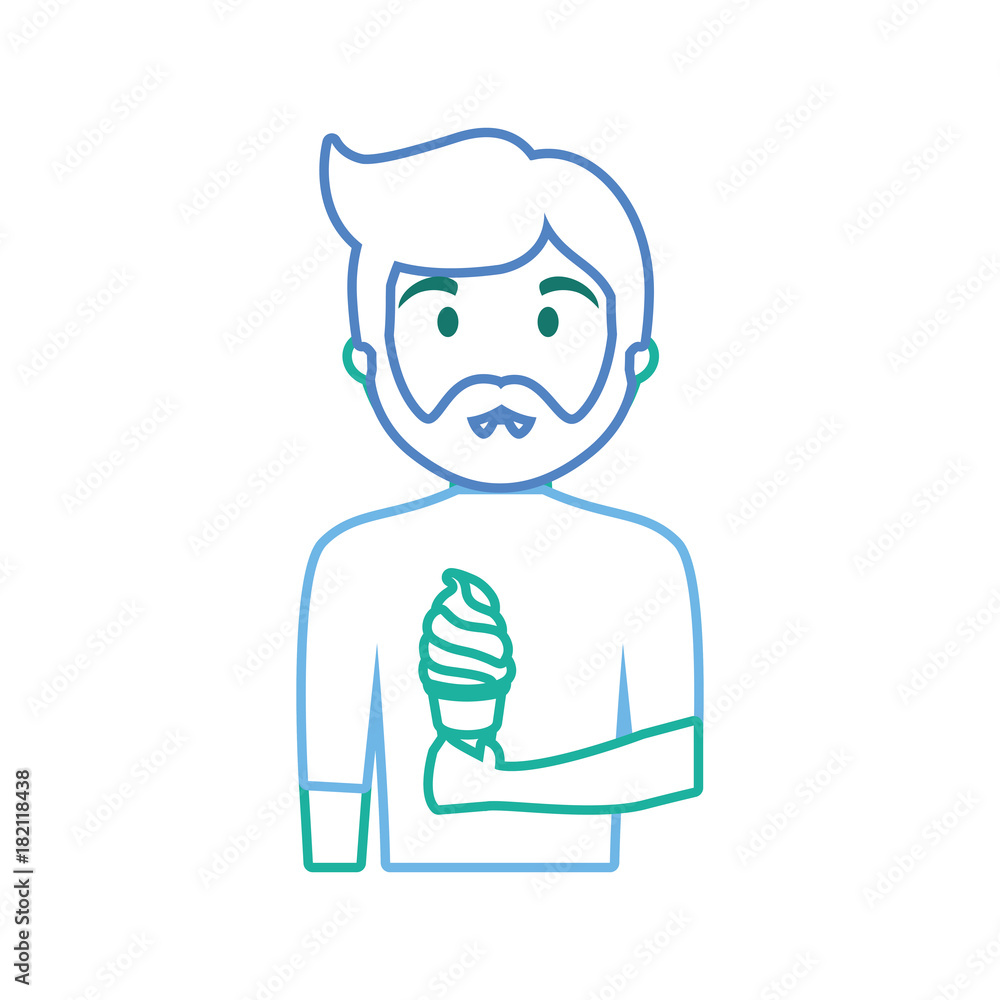 man with ice cream vector illustration man with ice cream vector illustration