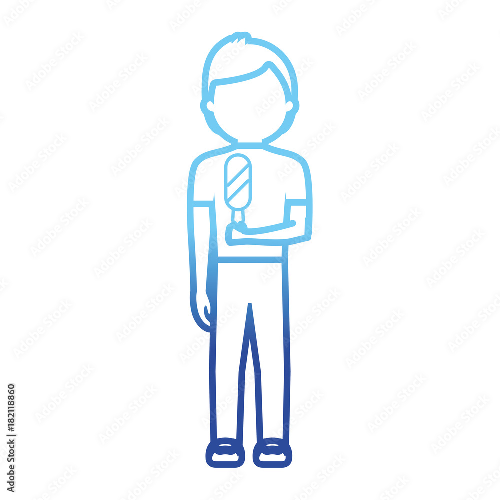 man with ice cream vector illustration man with ice cream vector illustration