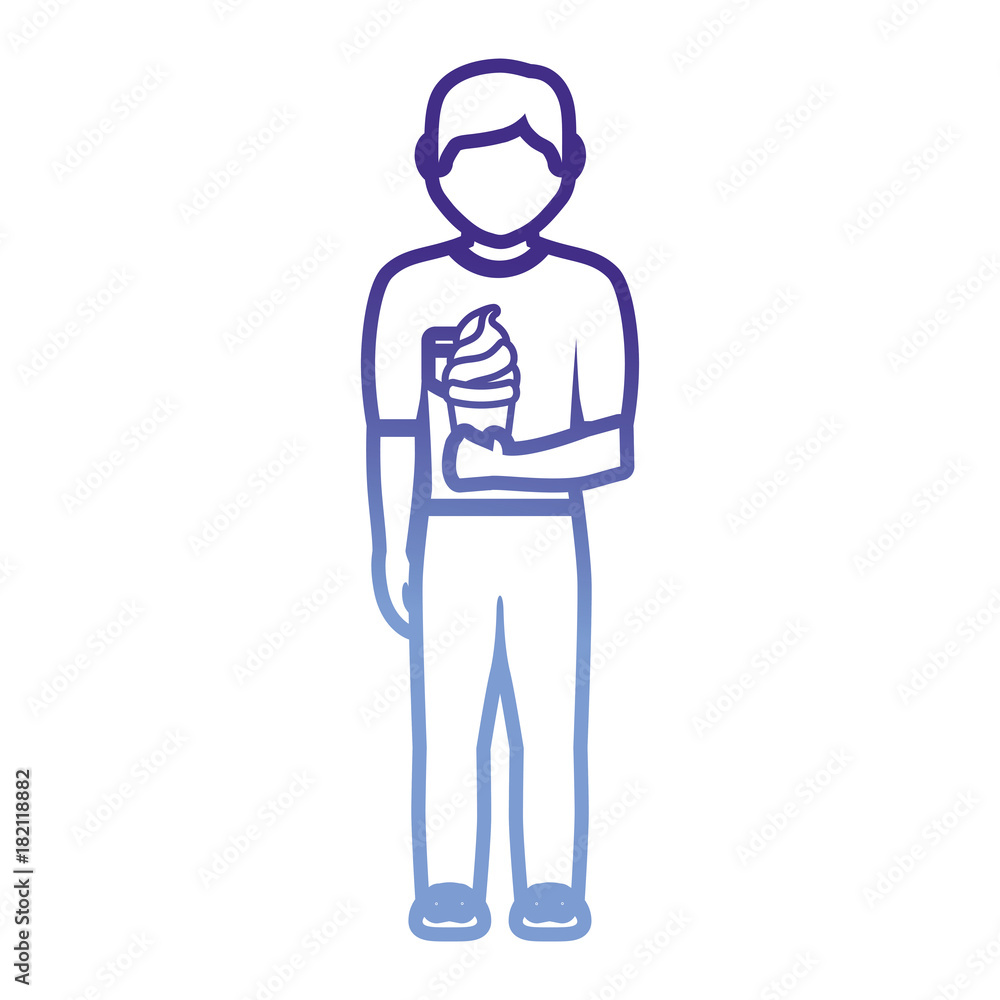 man with ice cream cone vector illustration man with ice cream cone vector illustration