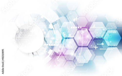 Abstract vector blue technology concept. background illustration