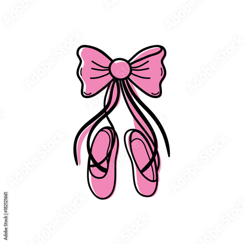 color ballet shoes style with ribbon bow