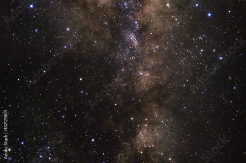 Close up of Milky way galaxy with stars and space dust in the universe