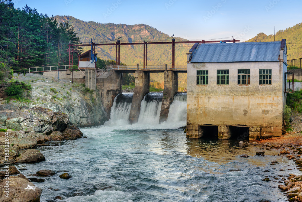 Old hydroelectric power station. Chemal, Altai Republic, Russia
