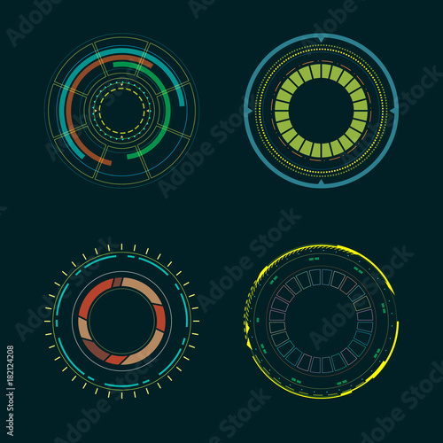 Circle HUD interface elemen...