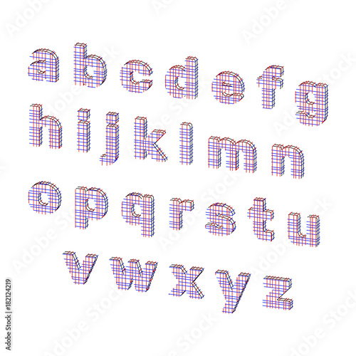 Alphabet letters of lines. ...