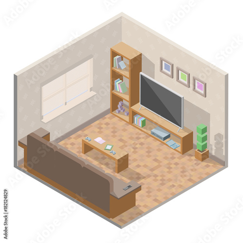 Isometric living room