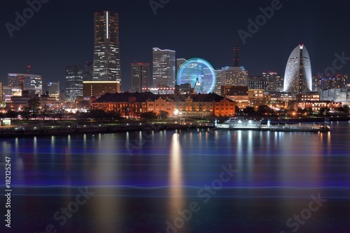 Yokohama Night View at Minatomirai in Japan © M_blue_surgeon