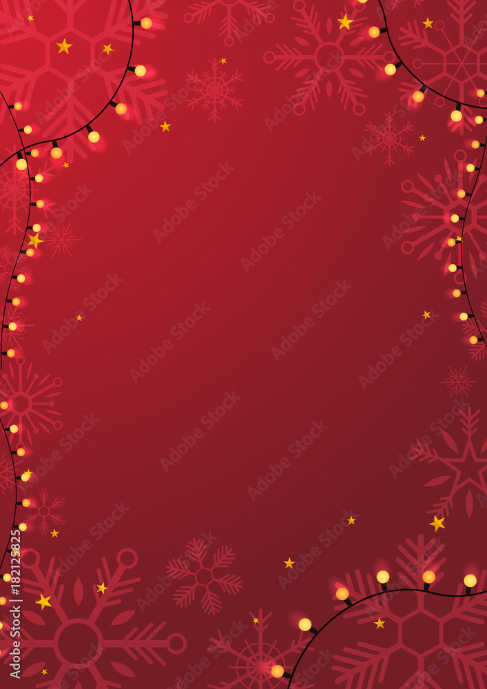 Marry Christmas and Happy New Year poster on red background. Vector illustration. Marry Christmas and Happy New Year poster on red background. Vector illustration.