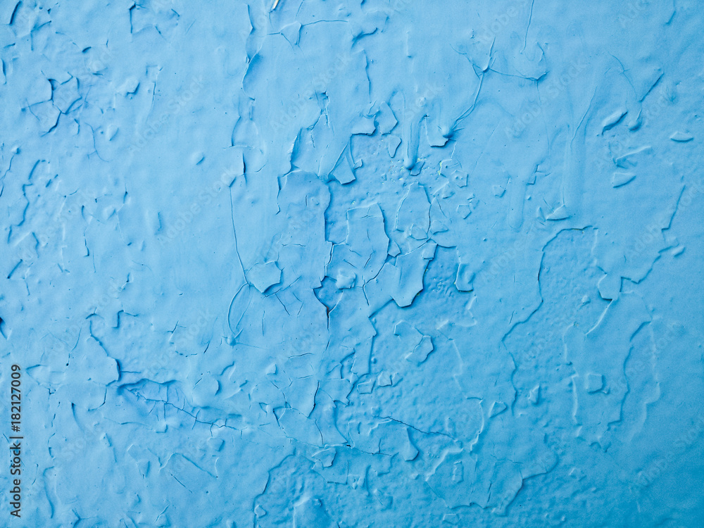 Old blue paint on the wall. Old blue paint on the wall.