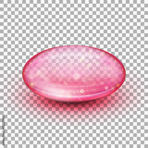 Transparent soft gel capsule. EPS 10