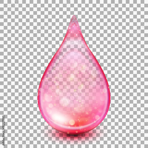 Drop isolated on transparent background. EPS 10 vector