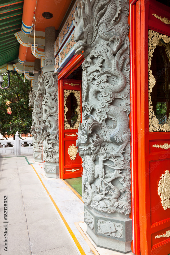 Naklejka premium The Big Buddha Po Lin monastery in Hong Kong