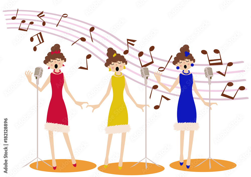 コーラス 女性コーラス 音楽のクリップアート Stock ベクター Adobe Stock