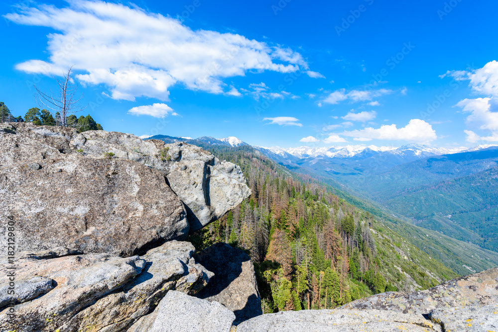 View from the Moro Rock - Hiking in Sequoia National Park, California, USA View from the Moro Rock - Hiking in Sequoia National Park, California, USA
