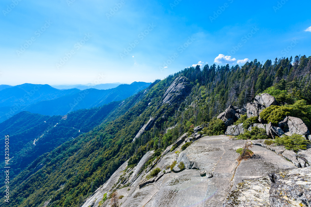 View from the Moro Rock - Hiking in Sequoia National Park, California, USA
