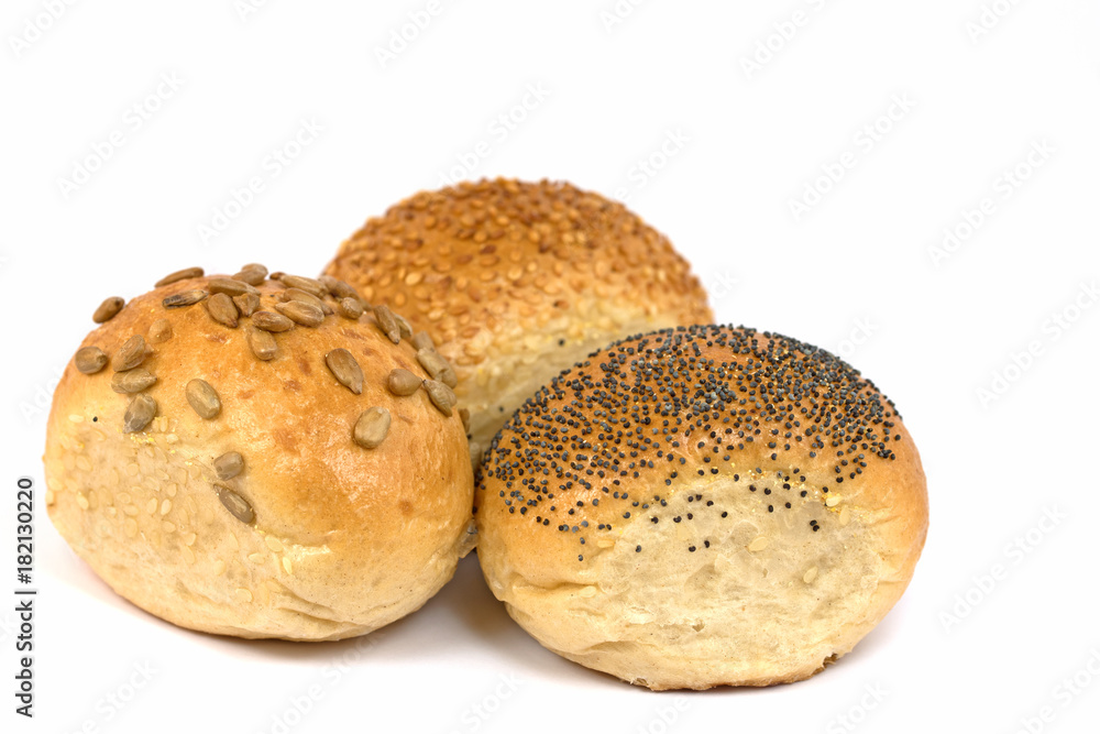 Körnerbrötchen, Weizenbrötchen Körnerbrötchen, Weizenbrötchen