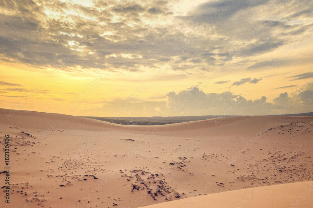 Sunset in dunes