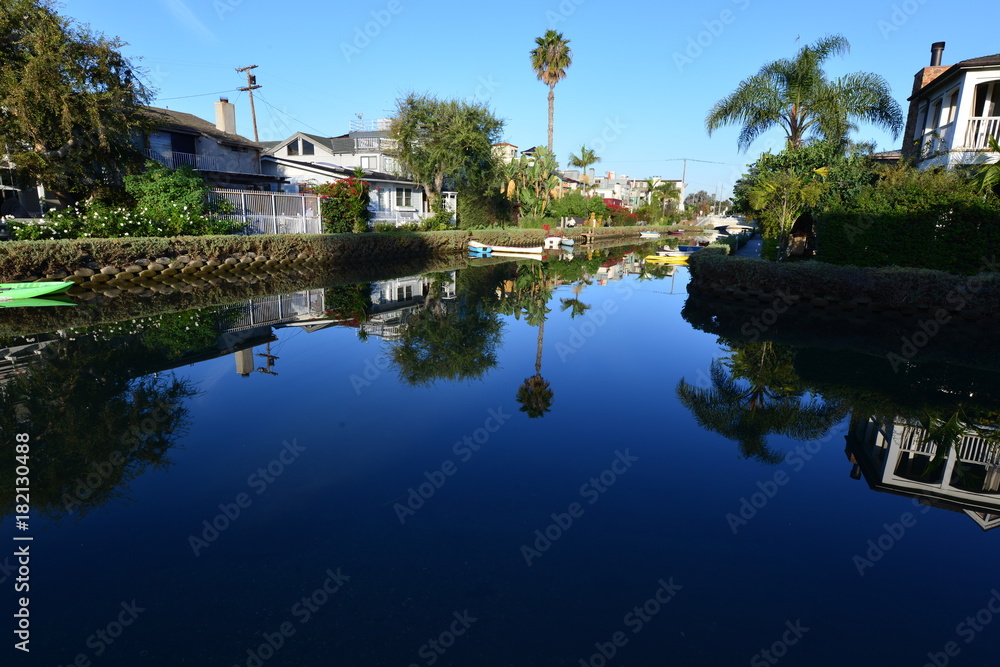Homes at the Venice canals at Venice Beach, Los Angeles Homes at the Venice canals at Venice Beach, Los Angeles