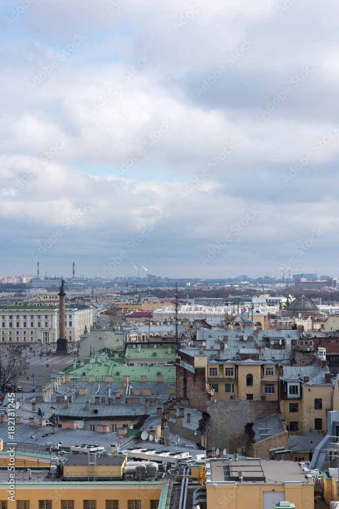 St. Petersburg, Russia - 24 April 2016: view of the historic centre of St. Petersburg, Russia, in the spring. A popular tourist attraction. Vertical photo