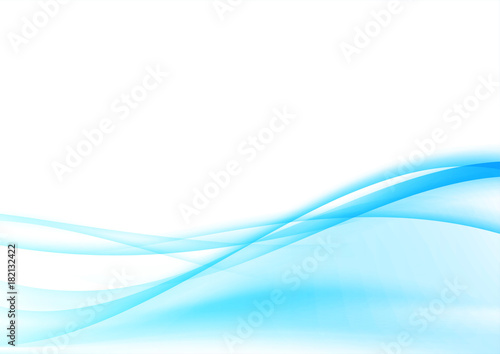 Bright futuristic blue smoke lines background © phyZick