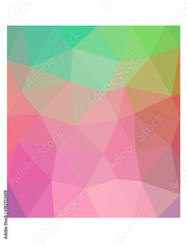 Multicolor green and pink triangles.