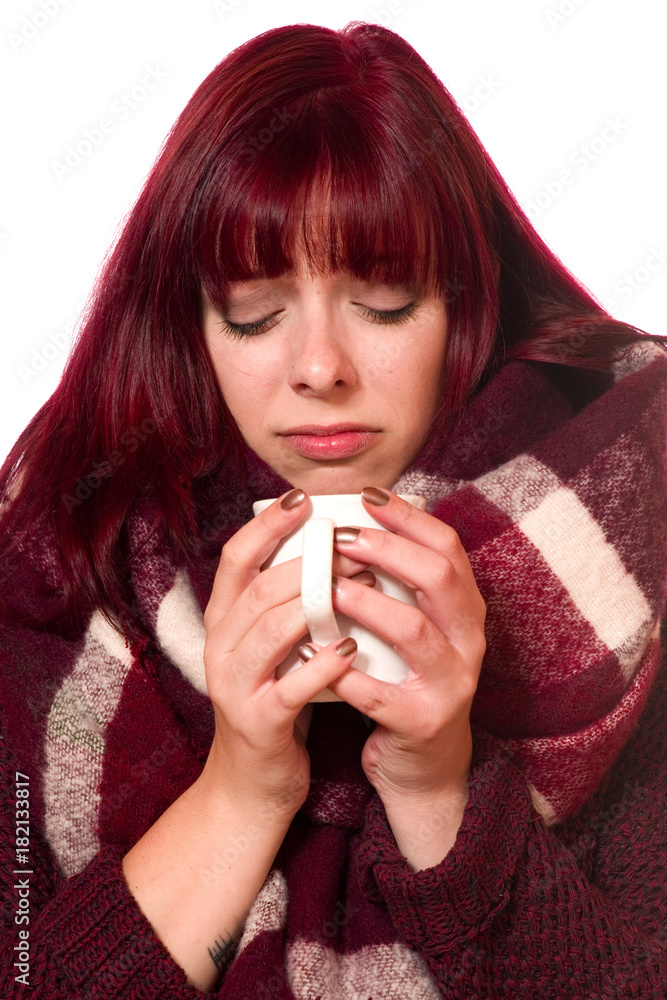Attraktive junge Frau mit Tasse Attraktive junge Frau mit Tasse