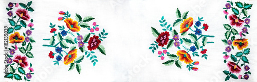 Ukrainian folk embroidery, handmade photo