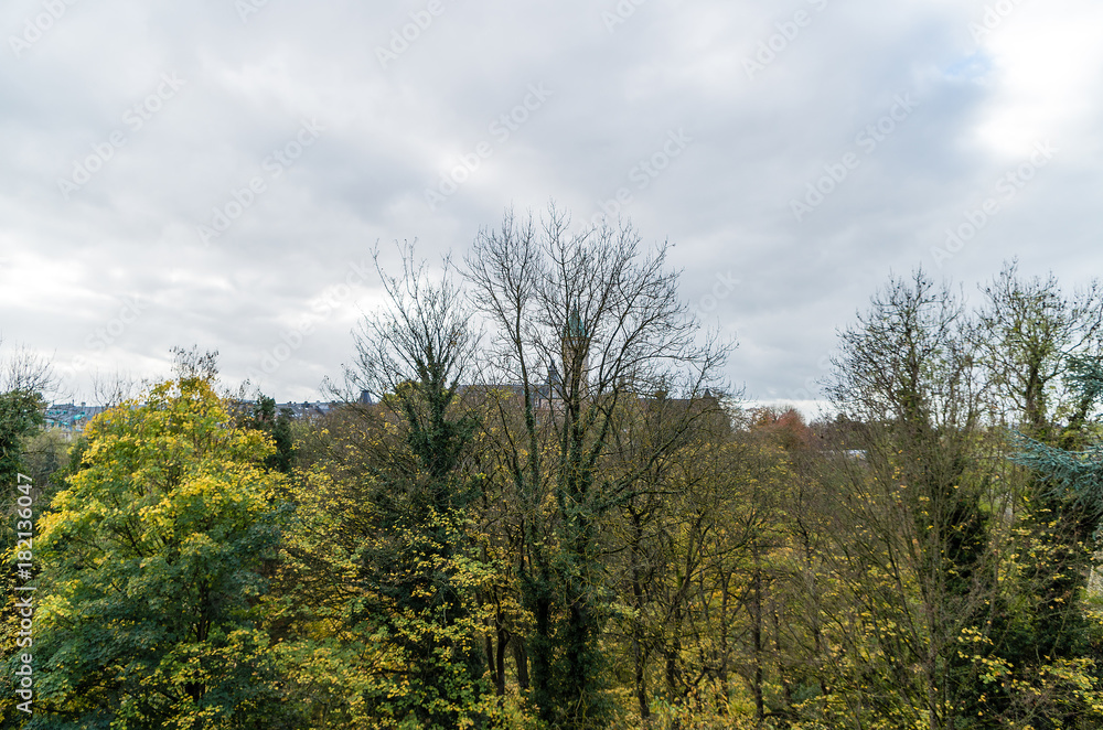 Low Angle View of the Pétrusse Parks in Luxembourg City, Luxembourg Low Angle View of the Pétrusse Parks in Luxembourg City, Luxembourg