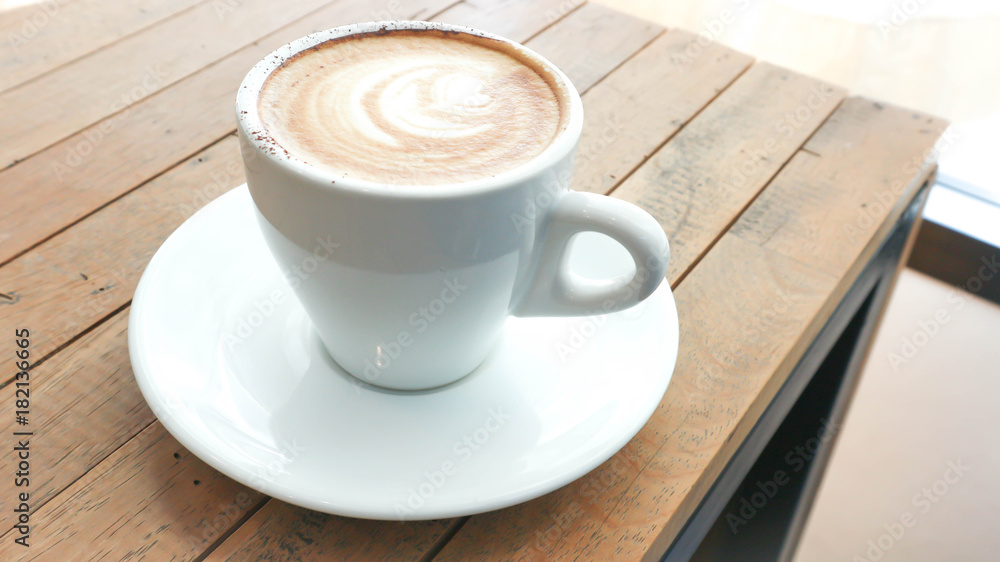 Fototapeta premium hot coffee or hot cappuccino