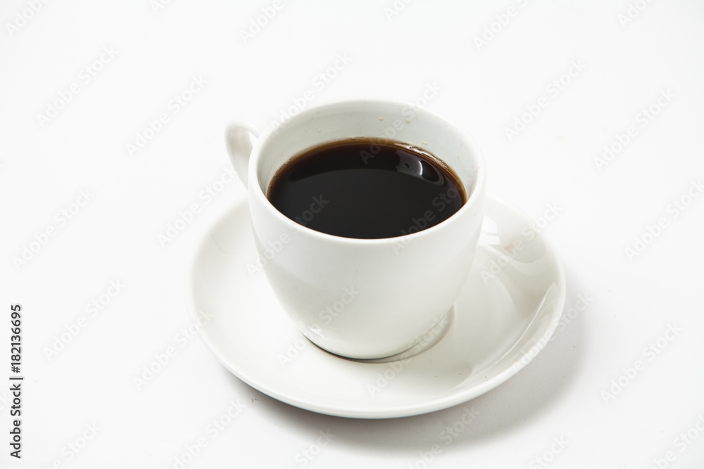 A cup of Coffee on a white background A cup of Coffee on a white background