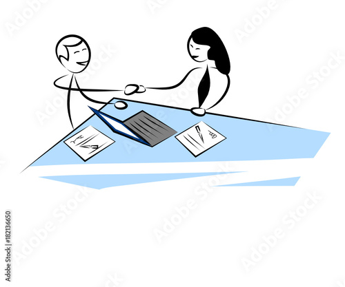 signature de contrat illustration